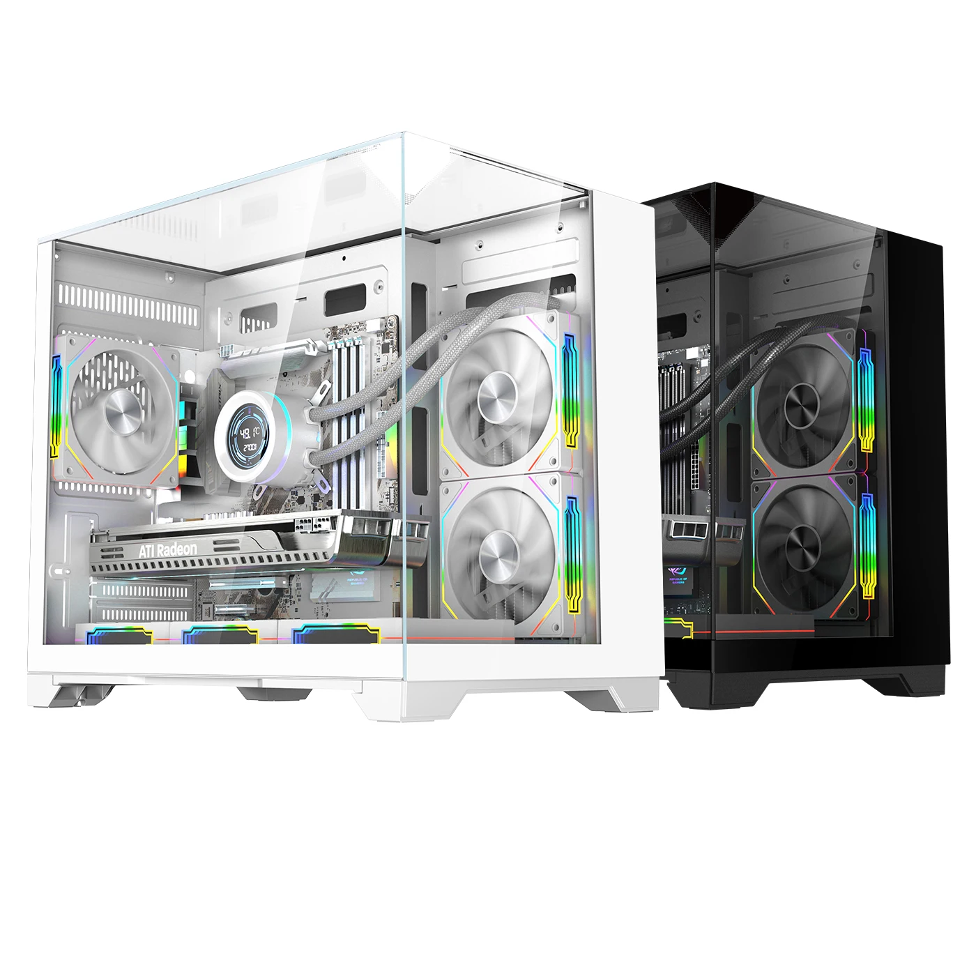 WJCOOLMAN Skyline S2 M-ATX panoramic side-lit sea-view computer case Supports 240 water-cooling gaming computer chassis
WJCOOLMAN Skyline S2 M-ATX panoramic side-lit sea-view computer case Supports 240 water-cooling gaming computer chassis