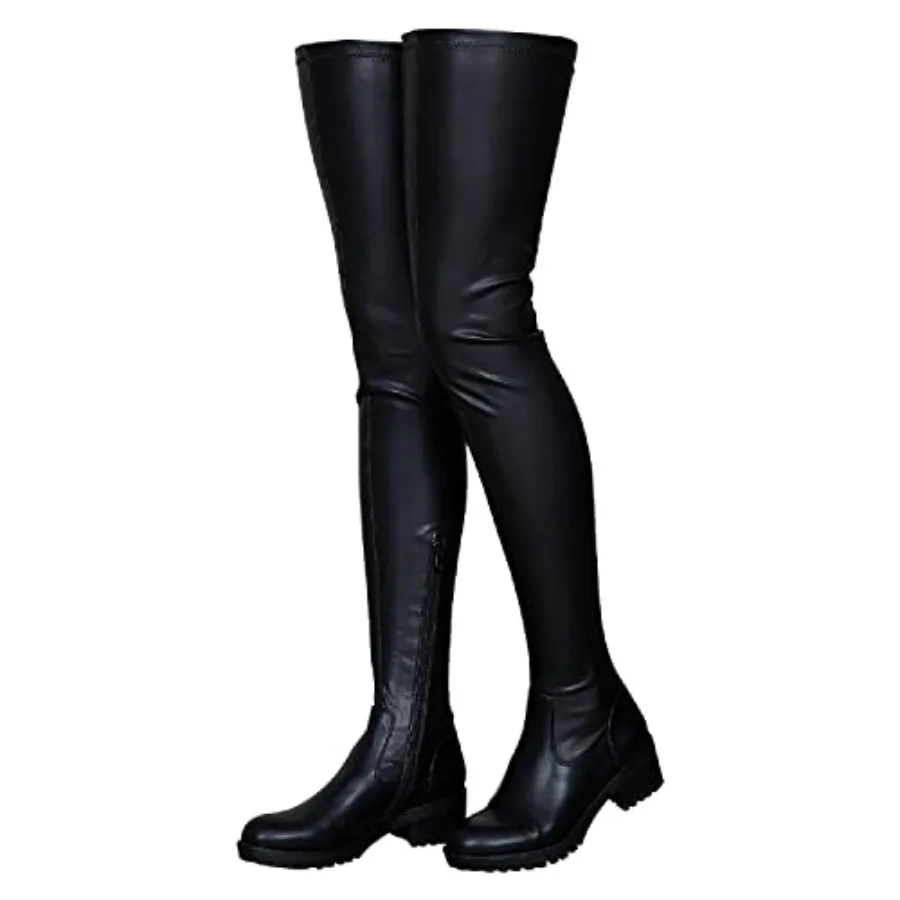 Knee High Boots Women Thigh High Over Knee Stretch Fashion Low Chunky Heel Round Toe Zipper Winter Boots US.-1
Knee High Boots Women Thigh High Over Knee Stretch Fashion Low Chunky Heel Round Toe Zipper Winter Boots US.-1