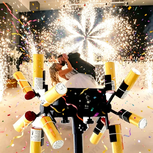 Cold Fountain Dual Electric Windmill Spark Ignition System Remote Control Stage Spark Machine for Wedding Party
Cold Fountain Dual Electric Windmill Spark Ignition System Remote Control Stage Spark Machine for Wedding Party