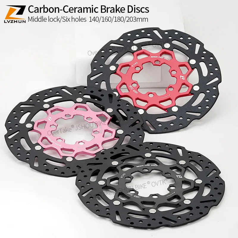 LVZHUN bike carbon-ceramic brake discs 140/160/180/203mm Ultra-light High-temperature resistant for Shimano bike parts
LVZHUN bike carbon-ceramic brake discs 140/160/180/203mm Ultra-light High-temperature resistant for Shimano bike parts