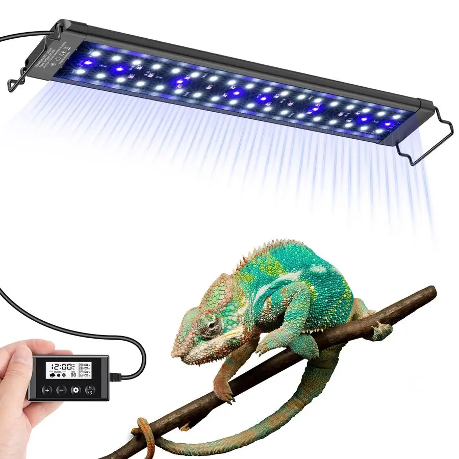 LED UVA UVB Light for Reptiles with Controller, Full Spectrum UVA amp UVB Reptile Light with Auto 24Hour Cycle Timer amp 10 Dimm
LED UVA UVB Light for Reptiles with Controller, Full Spectrum UVA amp UVB Reptile Light with Auto 24Hour Cycle Timer amp 10 Dimm