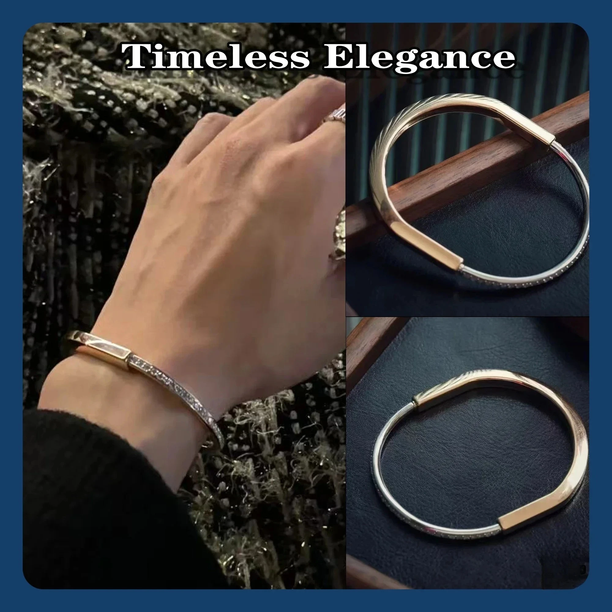 Pure silver s925 tiffanyes-lock minimalist luxury modern bracelet for daily casual women's high-end fashion accessories 
Pure silver s925 tiffanyes-lock minimalist luxury modern bracelet for daily casual women's high-end fashion accessories