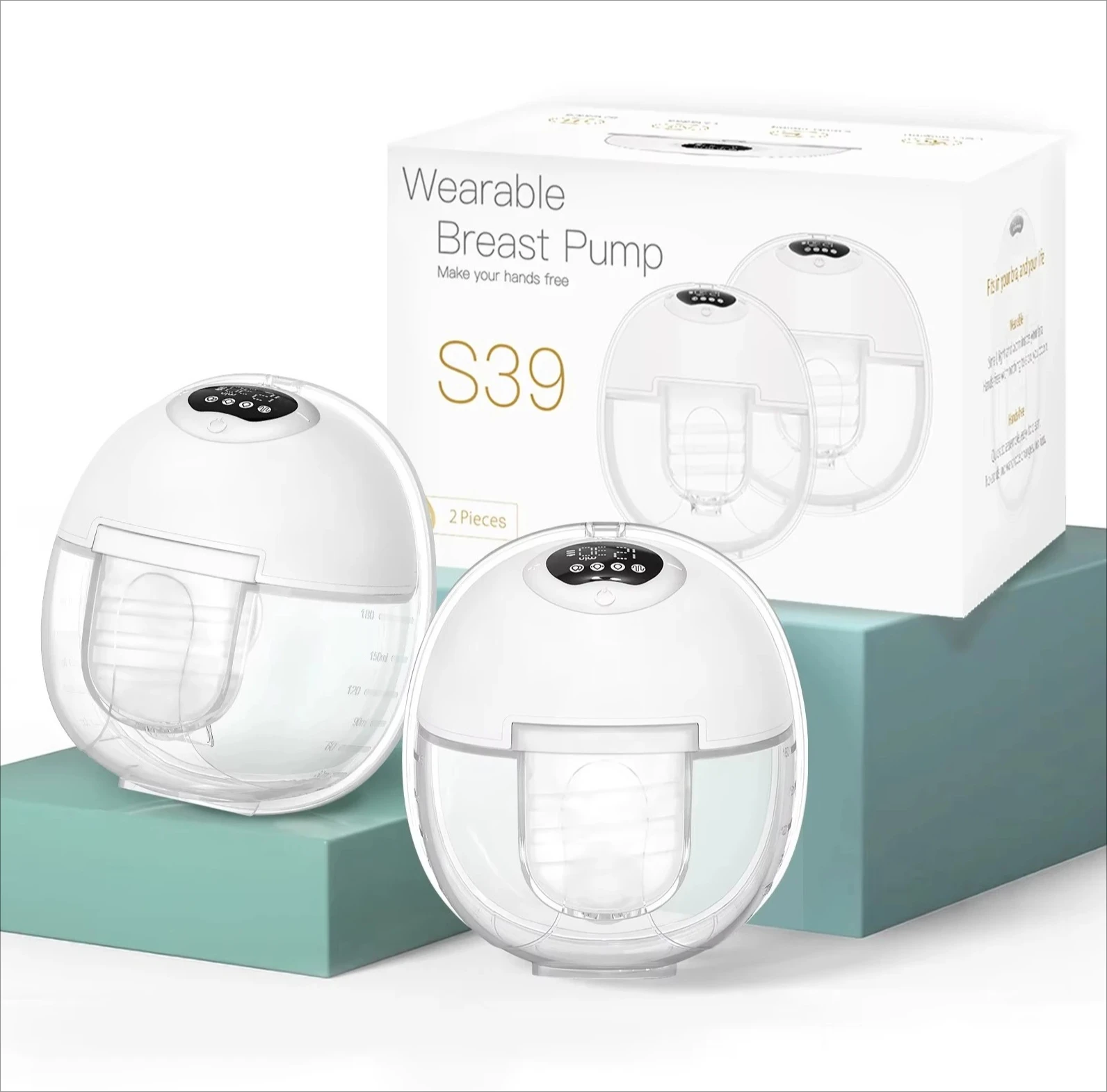 Portable S39 Cordless Double-sided Electric Breast Pump Silicone Postpartum Hands-free Breast Pump with Super Strong Suction
Portable S39 Cordless Double-sided Electric Breast Pump Silicone Postpartum Hands-free Breast Pump with Super Strong Suction