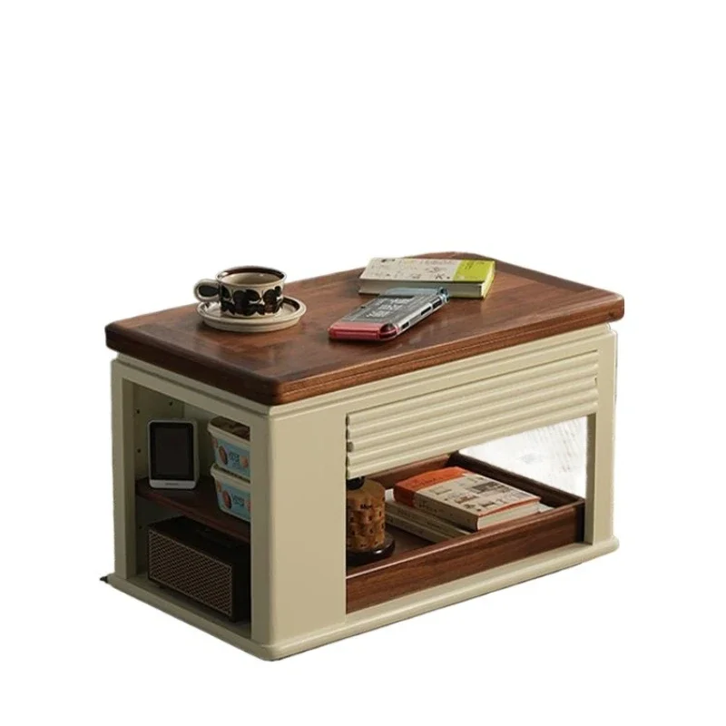 Sofa black walnut trolley mobile coffee table, folding small apartment Nordic simple coffee table
Sofa black walnut trolley mobile coffee table, folding small apartment Nordic simple coffee table