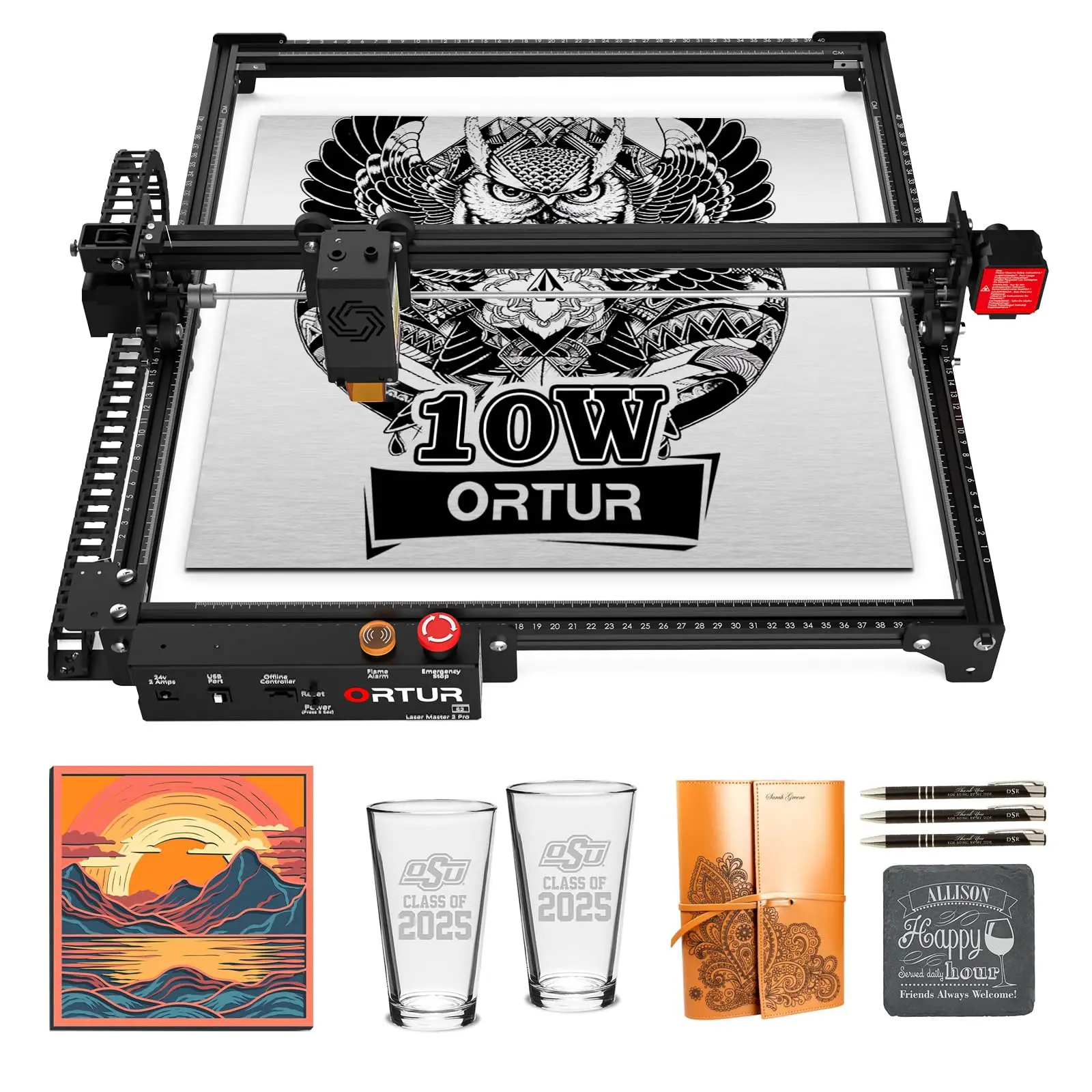 Ortur Laser Master 2 Pro S2 10000mW Laser Engraver High Precision Engraving Machine 15,000mm/min Efficient Laser Class 1
Ortur Laser Master 2 Pro S2 10000mW Laser Engraver High Precision Engraving Machine 15,000mm/min Efficient Laser Class 1