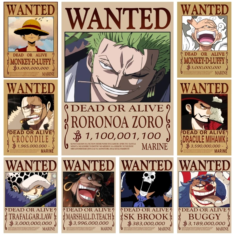 Classic Hot Selling Anime One Piece Luffy Zoro Bounty Wanted Poster Cartoon Character Canvas Printing Living Room Decor Posters
Classic Hot Selling Anime One Piece Luffy Zoro Bounty Wanted Poster Cartoon Character Canvas Printing Living Room Decor Posters