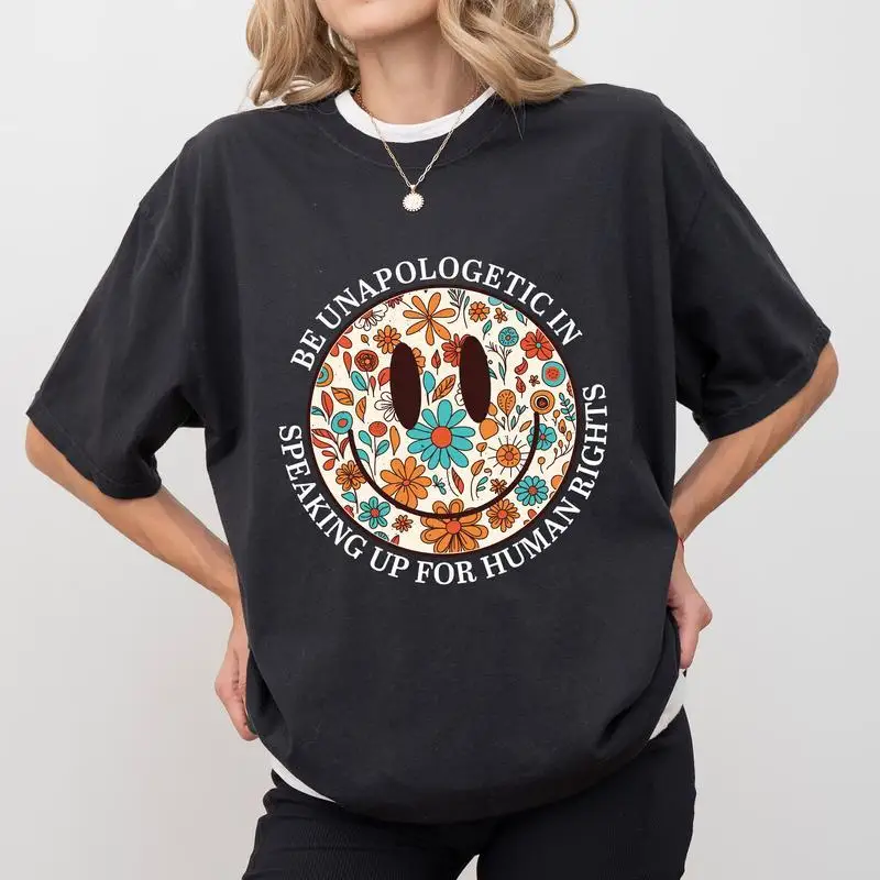 Human Rights Graphic T-Shirt Unisex Peace Sign Floral Print Equality Protest Streetwear Casual Tee S-3XL
Human Rights Graphic T-Shirt Unisex Peace Sign Floral Print Equality Protest Streetwear Casual Tee S-3XL