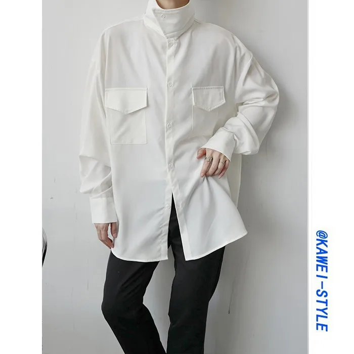 Свободный крой Long Sve Высокий воротник Белый irt для мужчин Повседневный Sle Faionable Бренд Молодежный тренд Весна Осень Зима
Свободный крой Long Sve Высокий воротник Белый irt для мужчин Повседневный Sle Faionable Бренд Молодежный тренд Весна Осень Зима