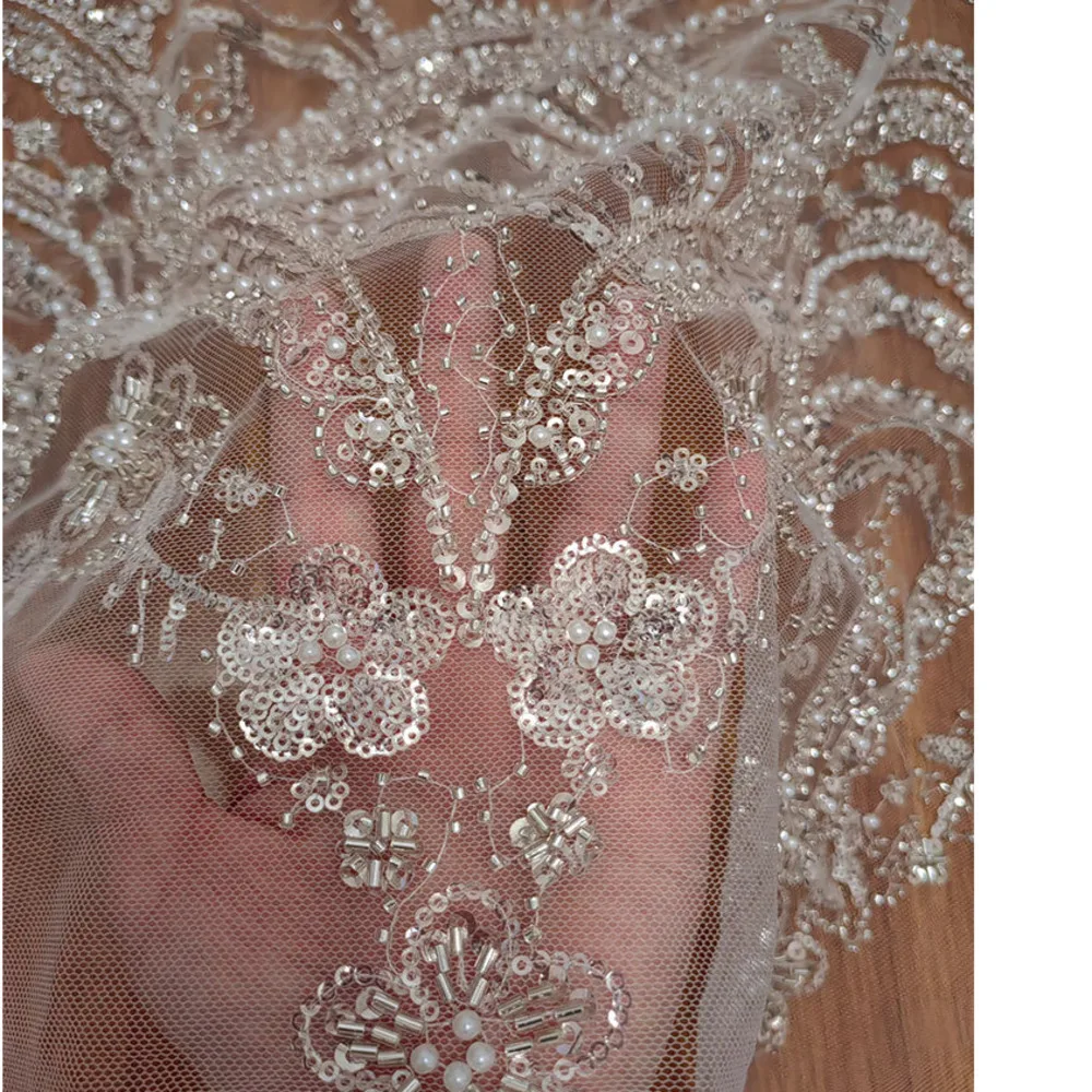 Wave Style Sequins, Beaded Lace Fabric Wedding Dress Mesh DIY Decorative Fabric Accessories 
Wave Style Sequins, Beaded Lace Fabric Wedding Dress Mesh DIY Decorative Fabric Accessories