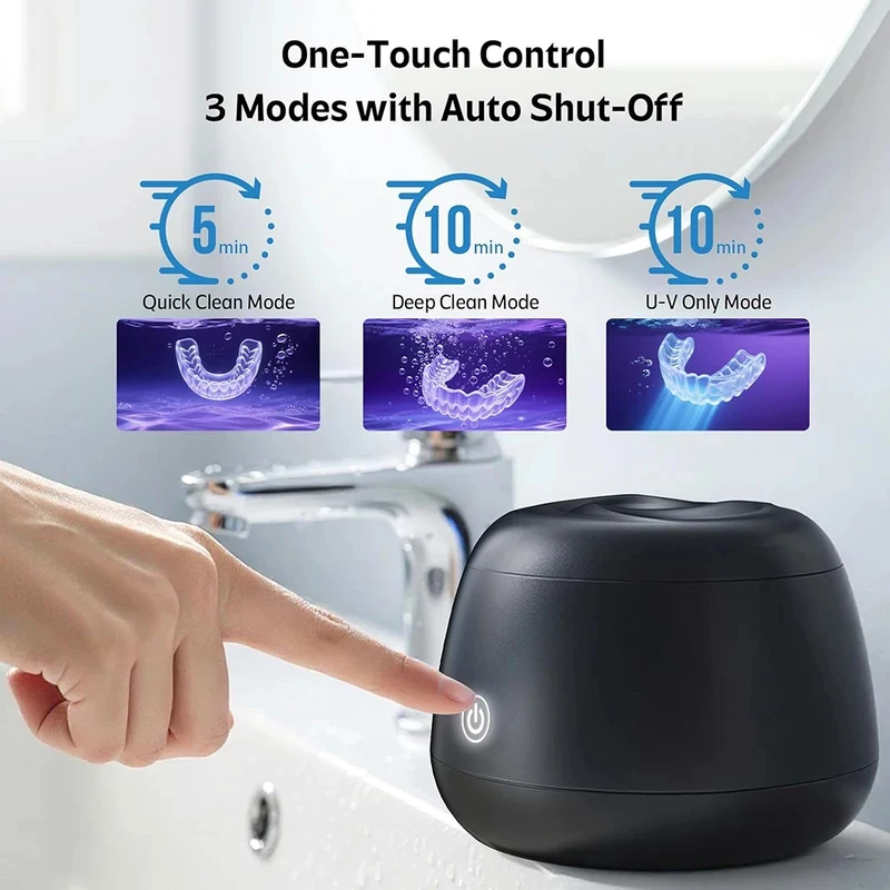 New Ultrasonic Retainer Cleaner Machine 48kHz 200ML Dental Cleaning Pod with UV Deep Cleaning for Braces Night Guard Dentures
New Ultrasonic Retainer Cleaner Machine 48kHz 200ML Dental Cleaning Pod with UV Deep Cleaning for Braces Night Guard Dentures