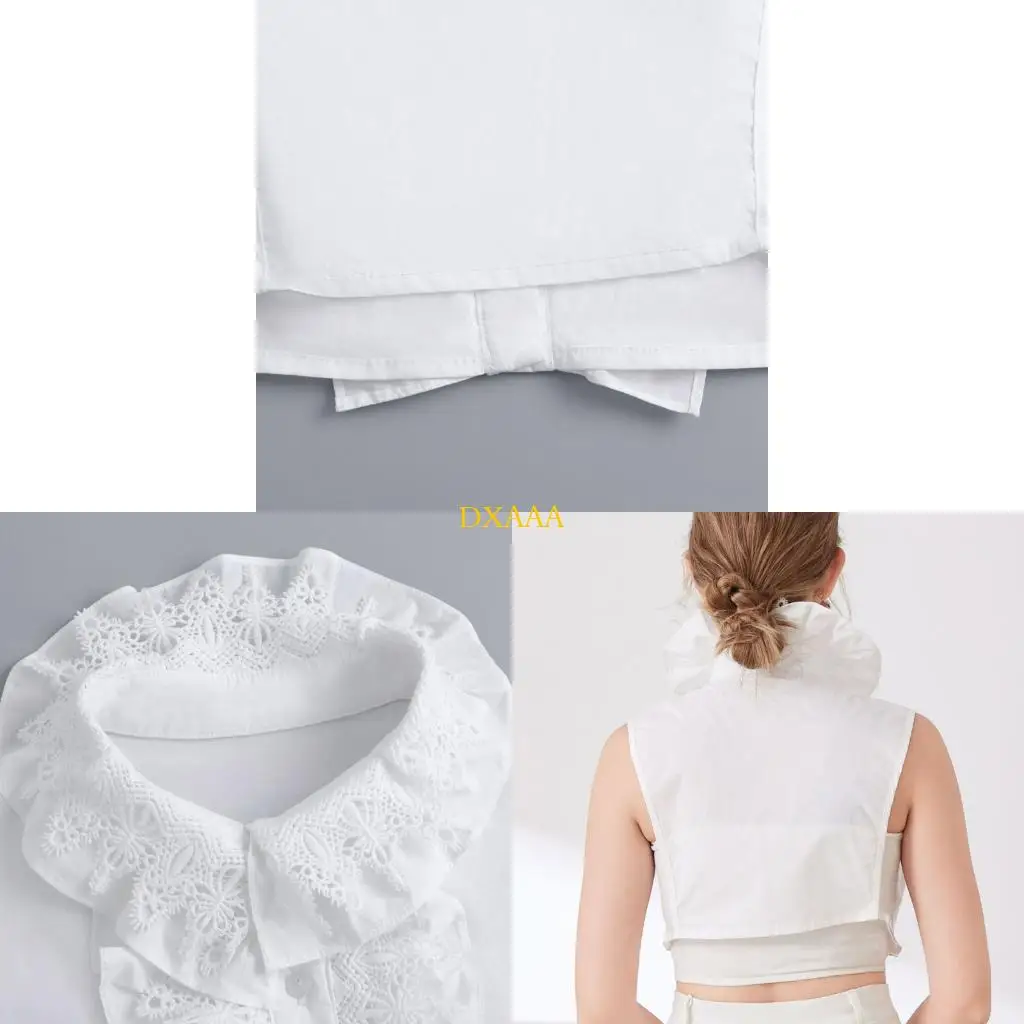 DXAA Elegant Ruffle Lace Detachable Collar Outfit Enhancement Neckpiece Half Shirt
DXAA Elegant Ruffle Lace Detachable Collar Outfit Enhancement Neckpiece Half Shirt