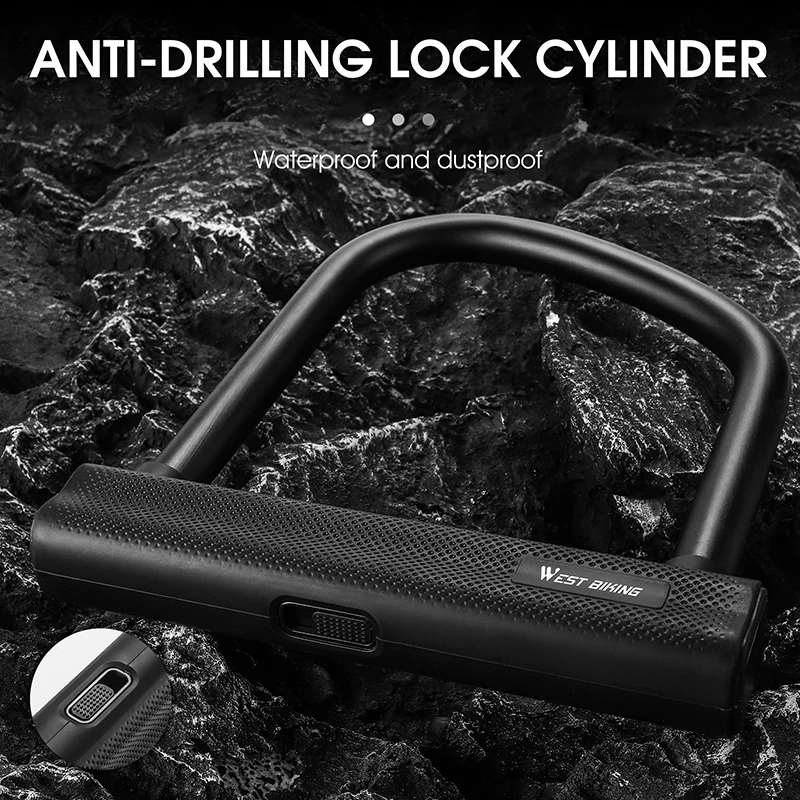 WEST BIKING Bicycle Lock Sturdy Durable Thickened Lock Body Anti-Theft U-Lock with Silicone Waterproof Shell Cyclying Accessorie
WEST BIKING Bicycle Lock Sturdy Durable Thickened Lock Body Anti-Theft U-Lock with Silicone Waterproof Shell Cyclying Accessorie