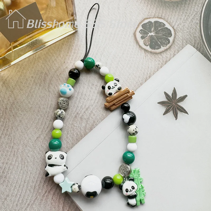Chinese Style Cartoon Panda Beaded Phone Chain Anti-loss Phone Strap Charm Cute Pendant Lanyard Girl Cell Phone Wrist
Chinese Style Cartoon Panda Beaded Phone Chain Anti-loss Phone Strap Charm Cute Pendant Lanyard Girl Cell Phone Wrist