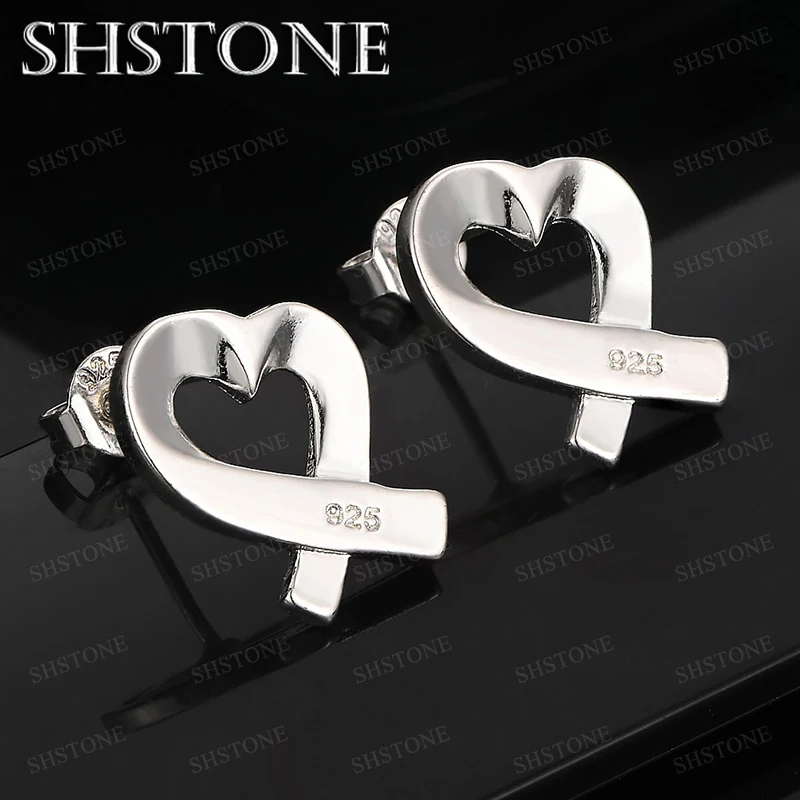 Fine 925 Sterling Silver Heart Stud Earrings For Women Man Engagement Wedding Party Jewelry Gifts Romantic Silver Accessories
Fine 925 Sterling Silver Heart Stud Earrings For Women Man Engagement Wedding Party Jewelry Gifts Romantic Silver Accessories