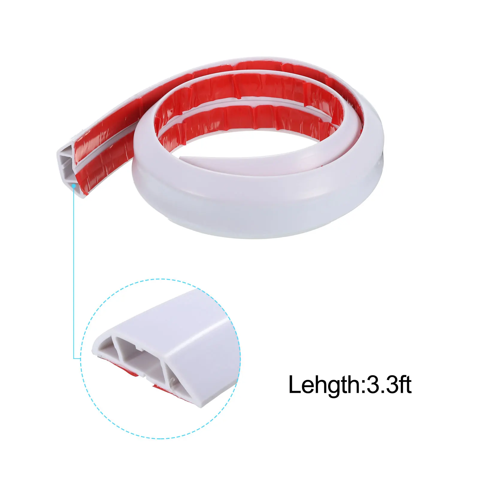 1/2/3Meters Floor Cord Cover Cable Protector 0.8"Wx0.4"H Cable Raceway Hider Self Adhesive Extension Cable Management for Home
1/2/3Meters Floor Cord Cover Cable Protector 0.8"Wx0.4"H Cable Raceway Hider Self Adhesive Extension Cable Management for Home
