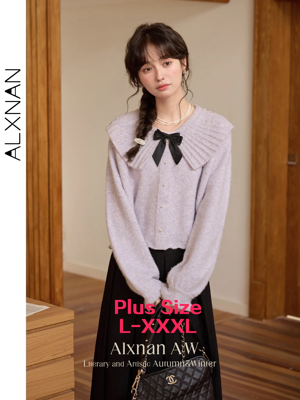 ALXNAN Plus Size Women's Knit Cardigan 2024 Trend New Fashion Age Reduction Sweater Doll Collar Bow Pearl Chic Design Top D08916
ALXNAN Plus Size Women's Knit Cardigan 2024 Trend New Fashion Age Reduction Sweater Doll Collar Bow Pearl Chic Design Top D08916