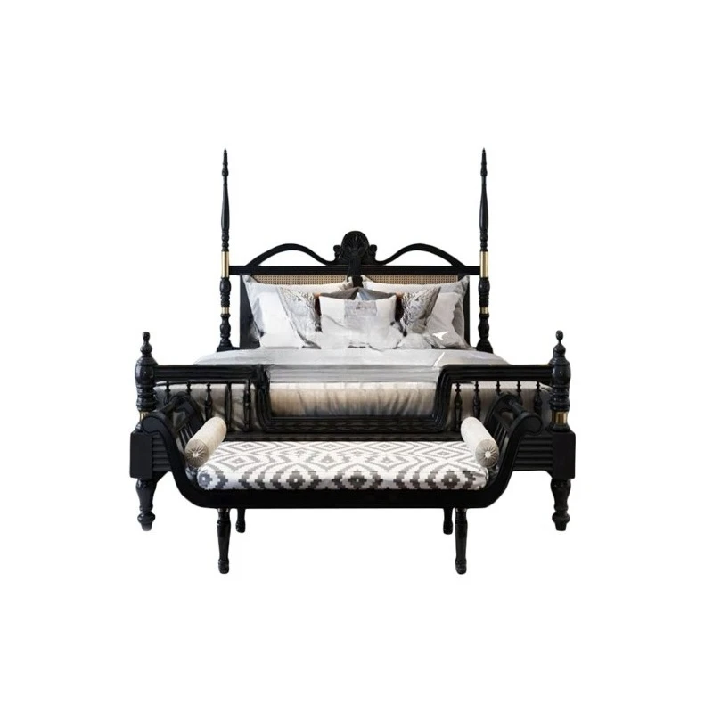 French retro solid wood bed, premium 1.8 meters master bedroom double bed, American European engraving court style
French retro solid wood bed, premium 1.8 meters master bedroom double bed, American European engraving court style