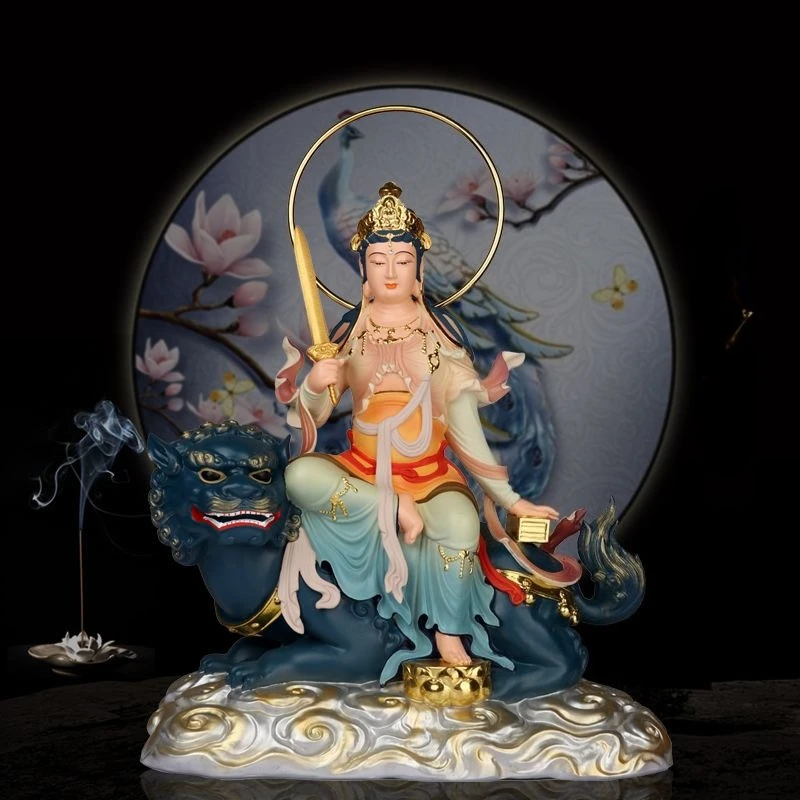 Manjushri and Samantabhadra Bodhisattva Statues Three Saints of Huayan Buddha Figurines for Home Worship Ornaments Fengshui
Manjushri and Samantabhadra Bodhisattva Statues Three Saints of Huayan Buddha Figurines for Home Worship Ornaments Fengshui