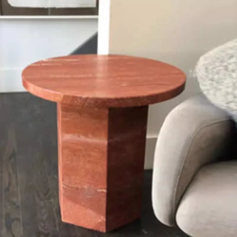 Приставной столик Wabi Sansan из натурального красного травертина, в стиле лёгкой роскоши, угловой
Приставной столик Wabi Sansan из натурального красного травертина, в стиле лёгкой роскоши, угловой