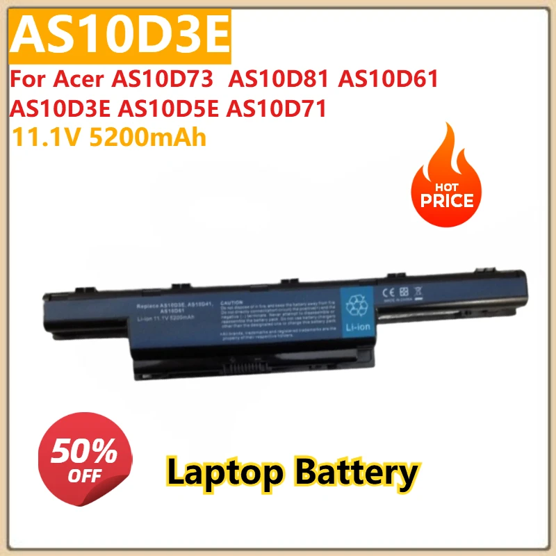 Сменный аккумулятор для ноутбука AS10D73 AS10D81 AS10D61 AS10D3E AS10D5E AS10D71, AS10D3E 11,1 В, 5200 мАч
Сменный аккумулятор для ноутбука AS10D73 AS10D81 AS10D61 AS10D3E AS10D5E AS10D71, AS10D3E 11,1 В, 5200 мАч