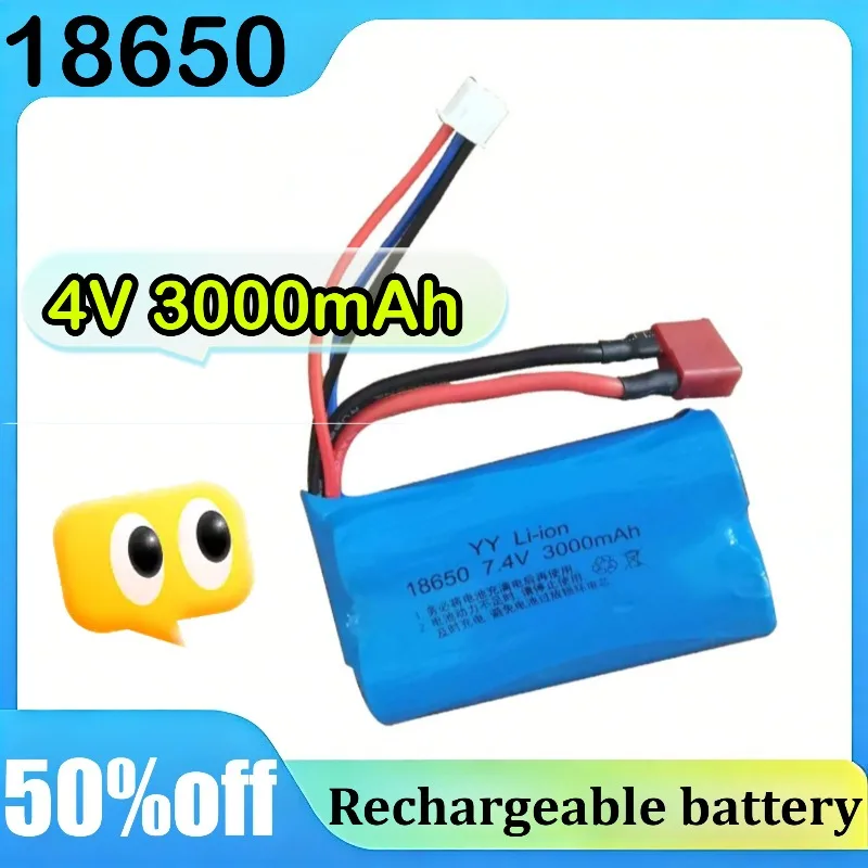 2pcs 18650 7.4V 3000mAh XH-3P+T Plug Rechargeable Battery Pack for RC Models
2pcs 18650 7.4V 3000mAh XH-3P+T Plug Rechargeable Battery Pack for RC Models
