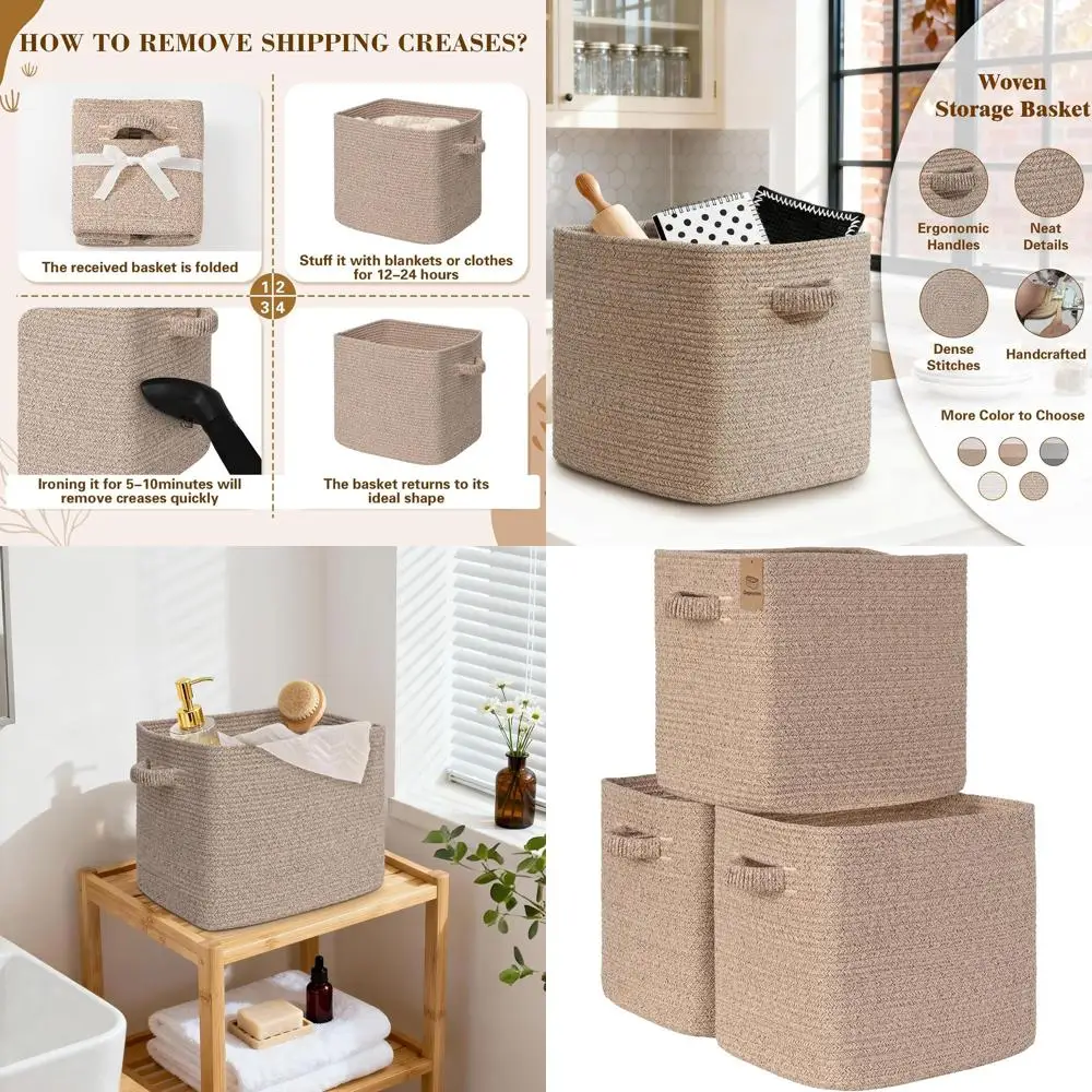 3-Piece Set of 15x13 Inch Storage Cubes, Ideal for Organizing and Storing in Various Rooms
3-Piece Set of 15x13 Inch Storage Cubes, Ideal for Organizing and Storing in Various Rooms