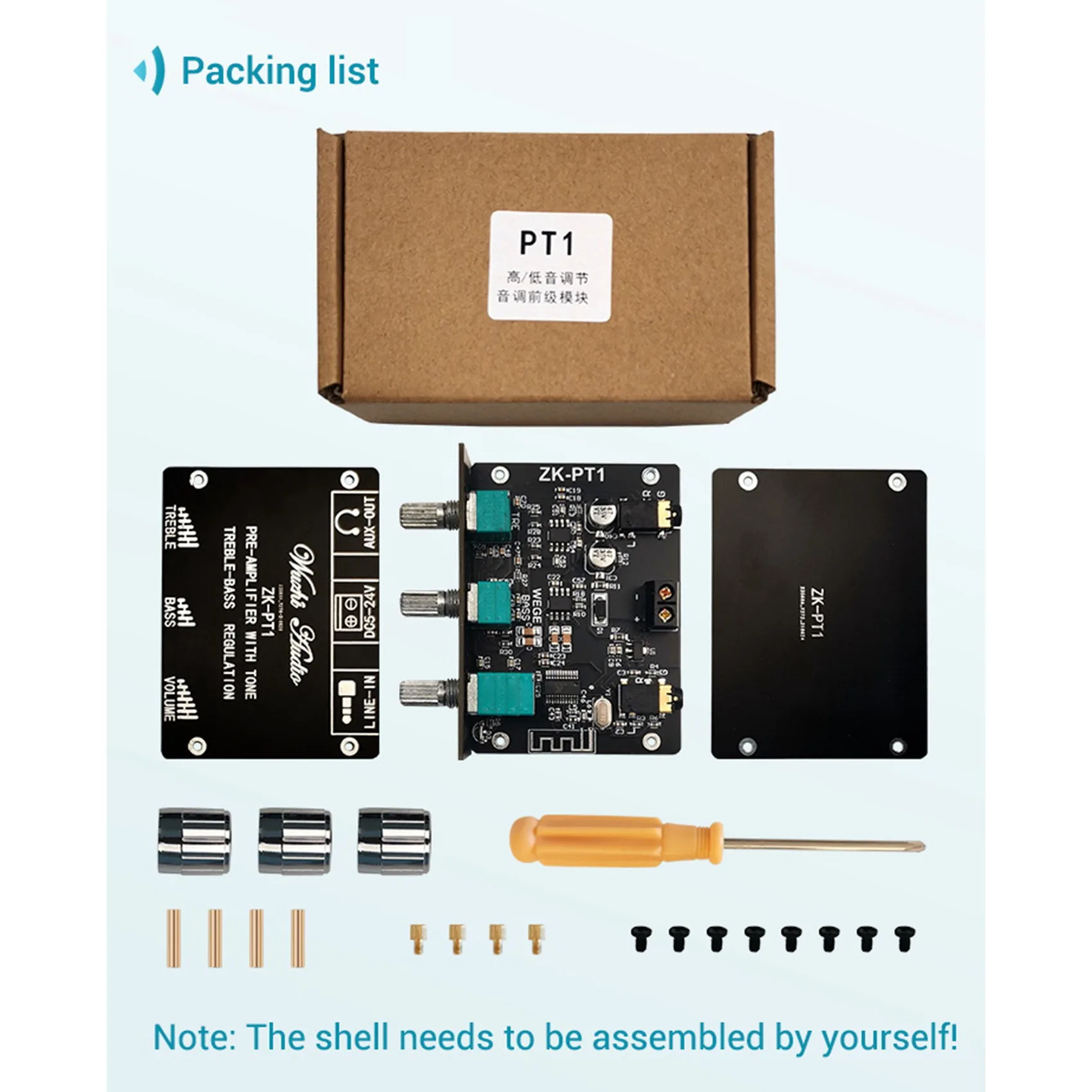 AU61-Bluetooth 5.0 Decoder Board Dual Channel Stereo Low Noise High And Low Tone Pre-Module Amplifier Board ZK-PT1
AU61-Bluetooth 5.0 Decoder Board Dual Channel Stereo Low Noise High And Low Tone Pre-Module Amplifier Board ZK-PT1