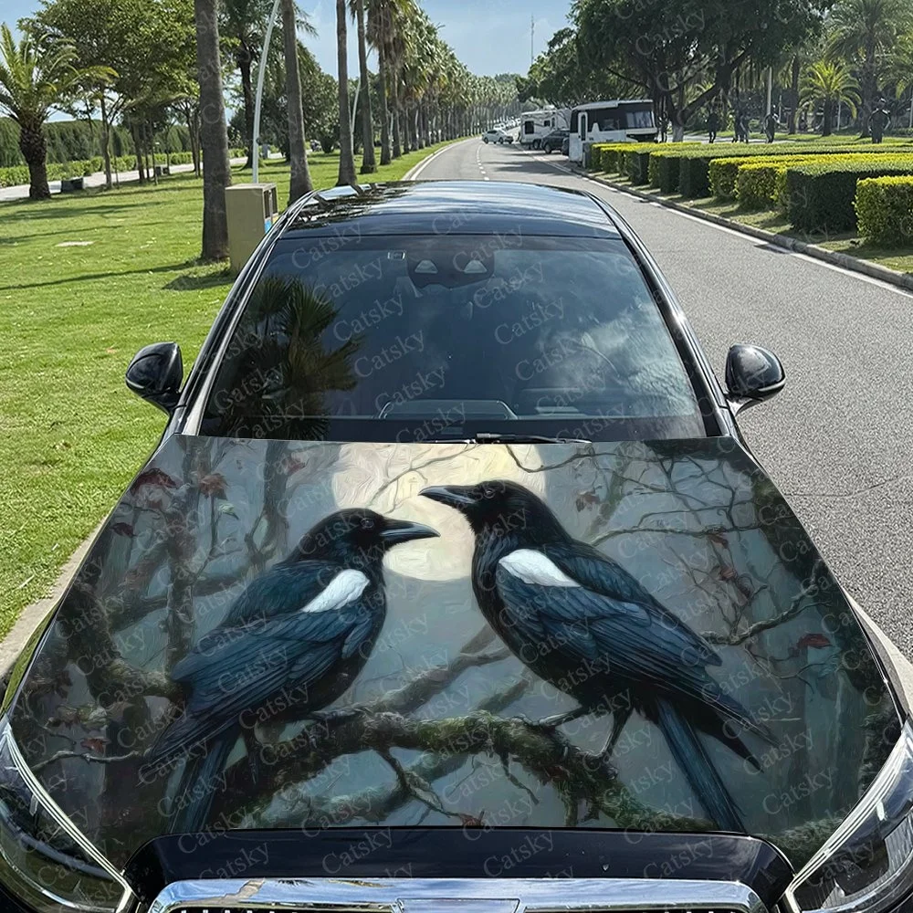 Elegant car hood sticker featuring two magpies perched on a branch, set against a serene forest backdrop. Perfect for nature lov
Elegant car hood sticker featuring two magpies perched on a branch, set against a serene forest backdrop. Perfect for nature lov