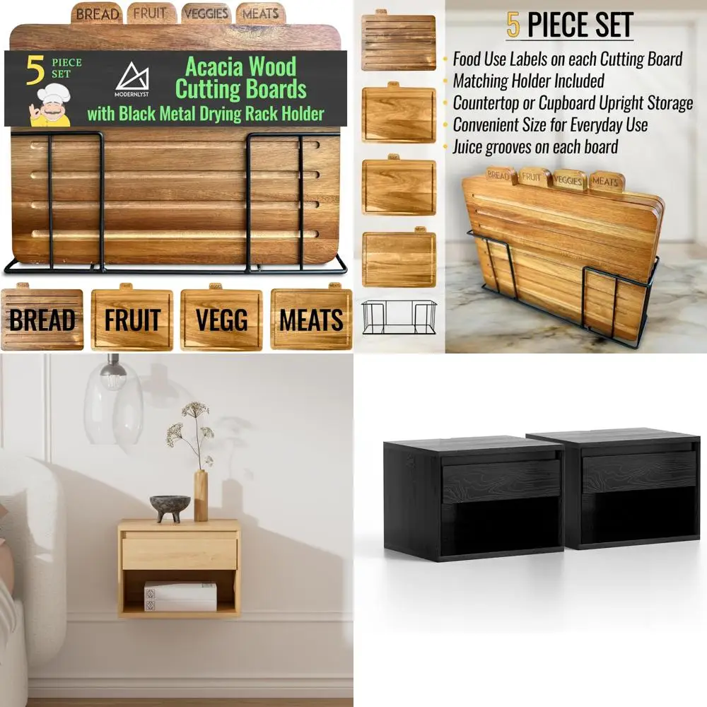 Набор больших деревянных разделочных досок с держателем, 13x11x2,5 дюйма, маркированные кухонные аксессуары для долговечности и функциональности.
Набор больших деревянных разделочных досок с держателем, 13x11x2,5 дюйма, маркированные кухонные аксессуары для долговечности и функциональности.