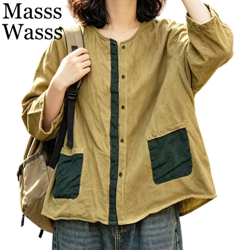 Masss Wasss 2026 Fashion Classic Striped Shirts Ladies British Design Vintage Loose Tops Womens Summer Leisure Elegant Blouses
Masss Wasss 2026 Fashion Classic Striped Shirts Ladies British Design Vintage Loose Tops Womens Summer Leisure Elegant Blouses
