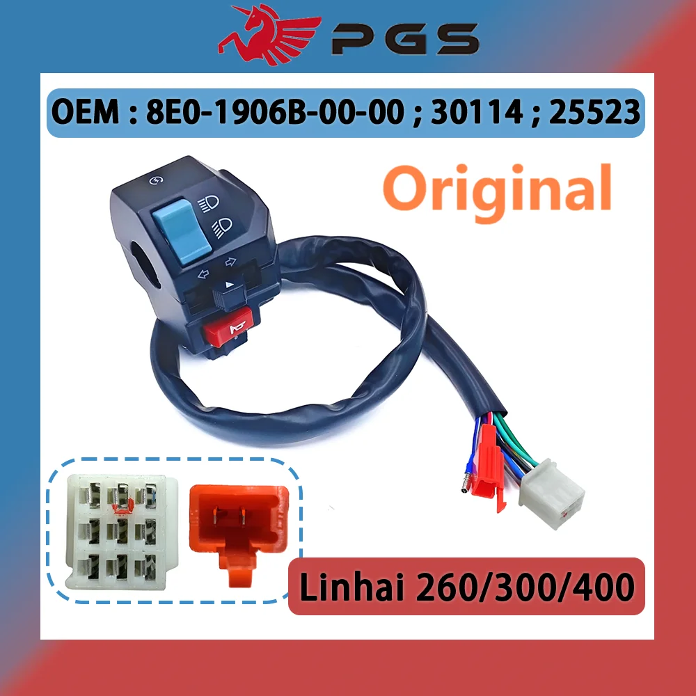 Original Left Handlebar Function Switch Assy For Linhai 260 300 400 LH260ATV LH300ATV LH400ATV 30114 25523 8E0-1906B-00-00
Original Left Handlebar Function Switch Assy For Linhai 260 300 400 LH260ATV LH300ATV LH400ATV 30114 25523 8E0-1906B-00-00