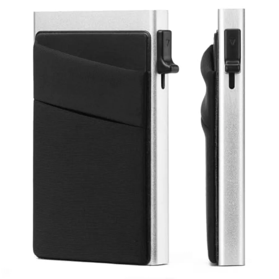 Slim Smart Aluminum Card Holder Mens Wallet Minimalist Leather RFID Blocking Metal Pop Up Wallet
Slim Smart Aluminum Card Holder Mens Wallet Minimalist Leather RFID Blocking Metal Pop Up Wallet