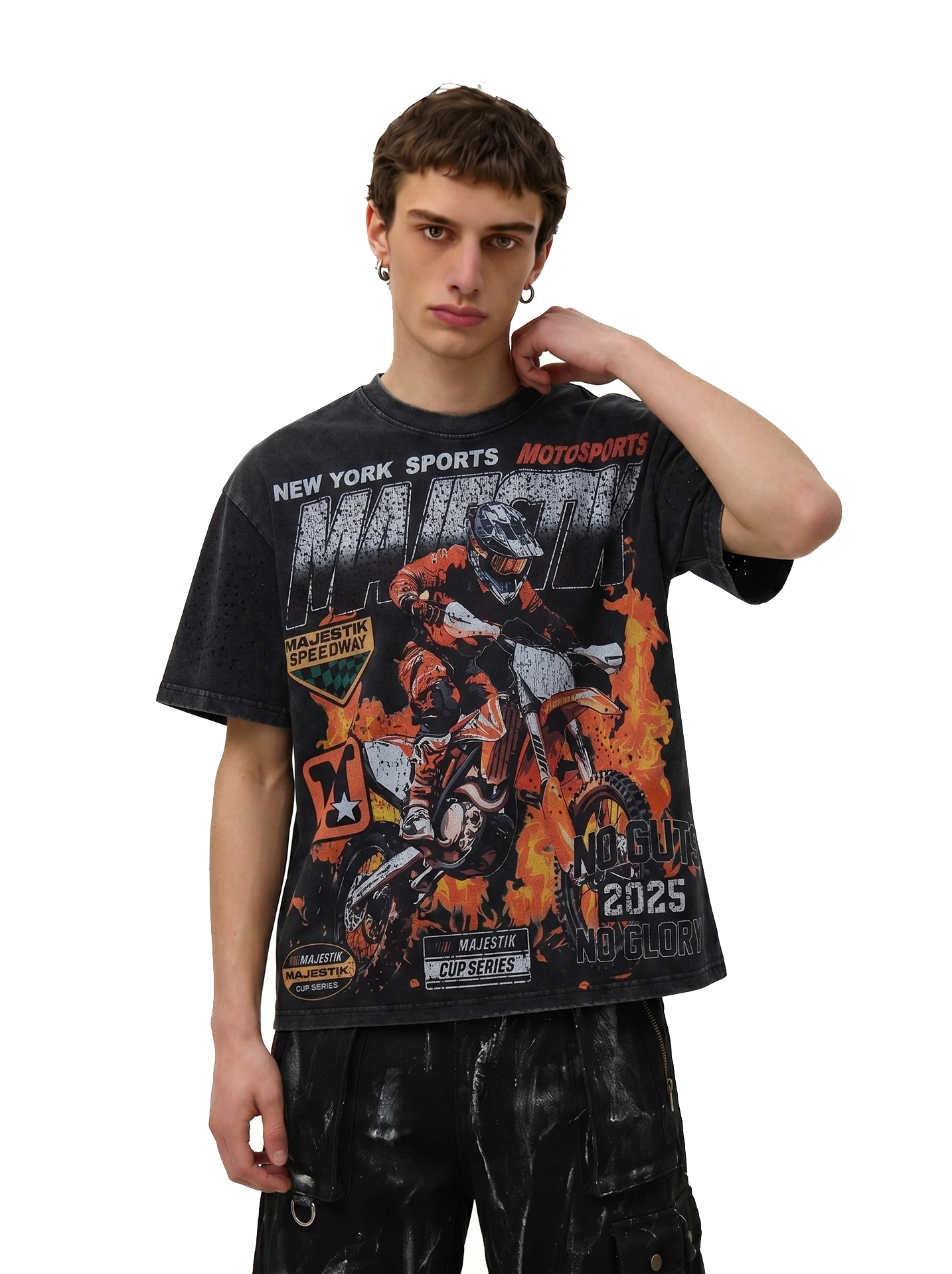 BETEBULE American High Street round Neck Short Sleeve T-Shirt Men Summer Trendy Loose Half Sleeve Top with Print And Rhinestones
BETEBULE American High Street round Neck Short Sleeve T-Shirt Men Summer Trendy Loose Half Sleeve Top with Print And Rhinestones