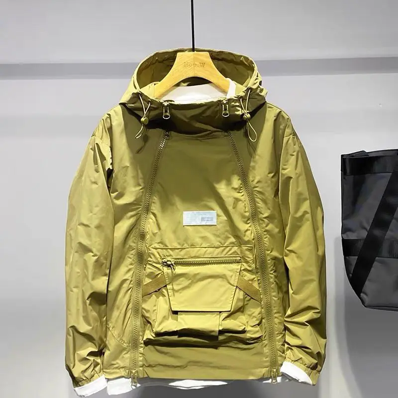 Luxury Spring Autumn Men's Jacket Korean Fashion Double Zip Hooded Outdoor Jackets Black Coat Pocket Sportswear New Mens Jacket
Luxury Spring Autumn Men's Jacket Korean Fashion Double Zip Hooded Outdoor Jackets Black Coat Pocket Sportswear New Mens Jacket