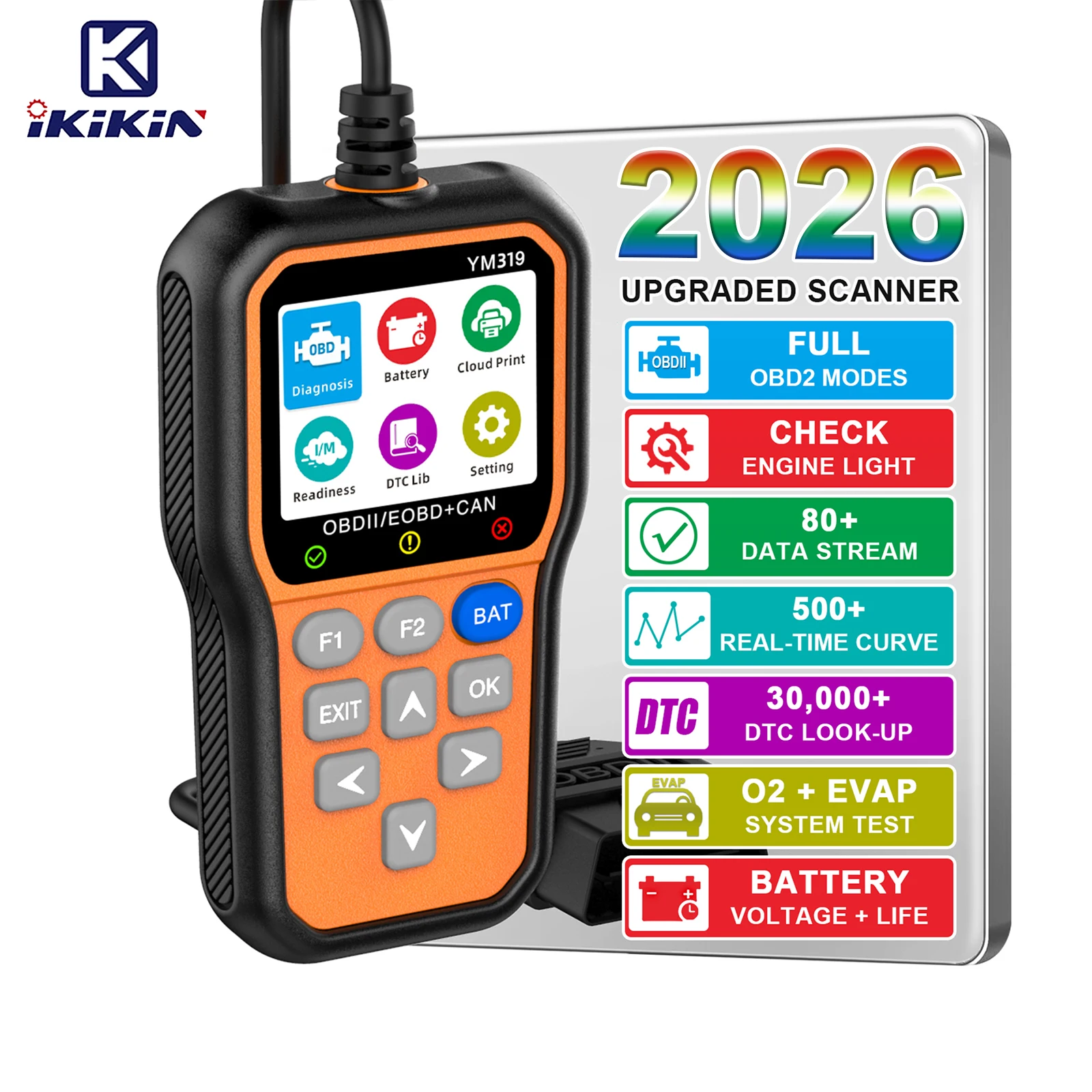 Car Diagnostic Tool Orange YM319 Multi Functions Car Code Reader High-quality Car Scanner
Car Diagnostic Tool Orange YM319 Multi Functions Car Code Reader High-quality Car Scanner
