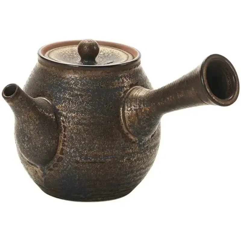 250ml Retro Gold-gilded Rough Pottery Teapot Japanese Ceramic Filter Teapot Tea Maker Side Handle Pot Kettle Kung Fu Tea Set
250ml Retro Gold-gilded Rough Pottery Teapot Japanese Ceramic Filter Teapot Tea Maker Side Handle Pot Kettle Kung Fu Tea Set