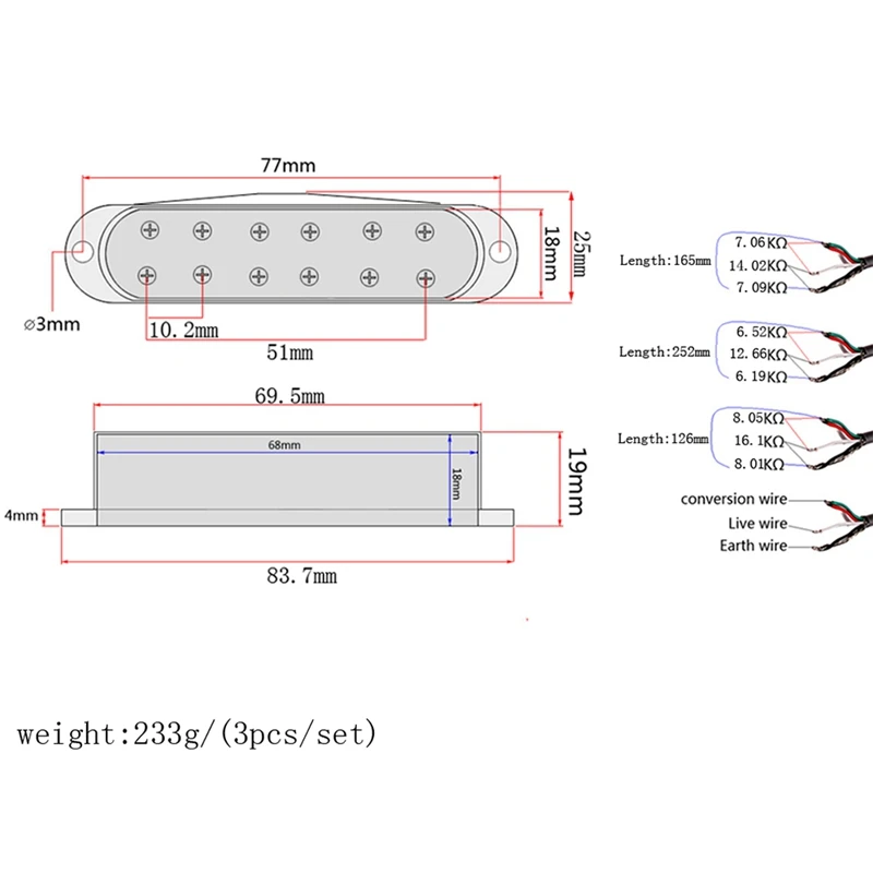 TUREBG 3 шт. гибриды Alnico V (Humbucker) размером с одинарные звукосниматели для гитары Stratocaster (гриф/средняя часть/мост) – Замена звукоснимателей для электрогитары
TUREBG 3 шт. гибриды Alnico V (Humbucker) размером с одинарные звукосниматели для гитары Stratocaster (гриф/средняя часть/мост) – Замена звукоснимателей для электрогитары