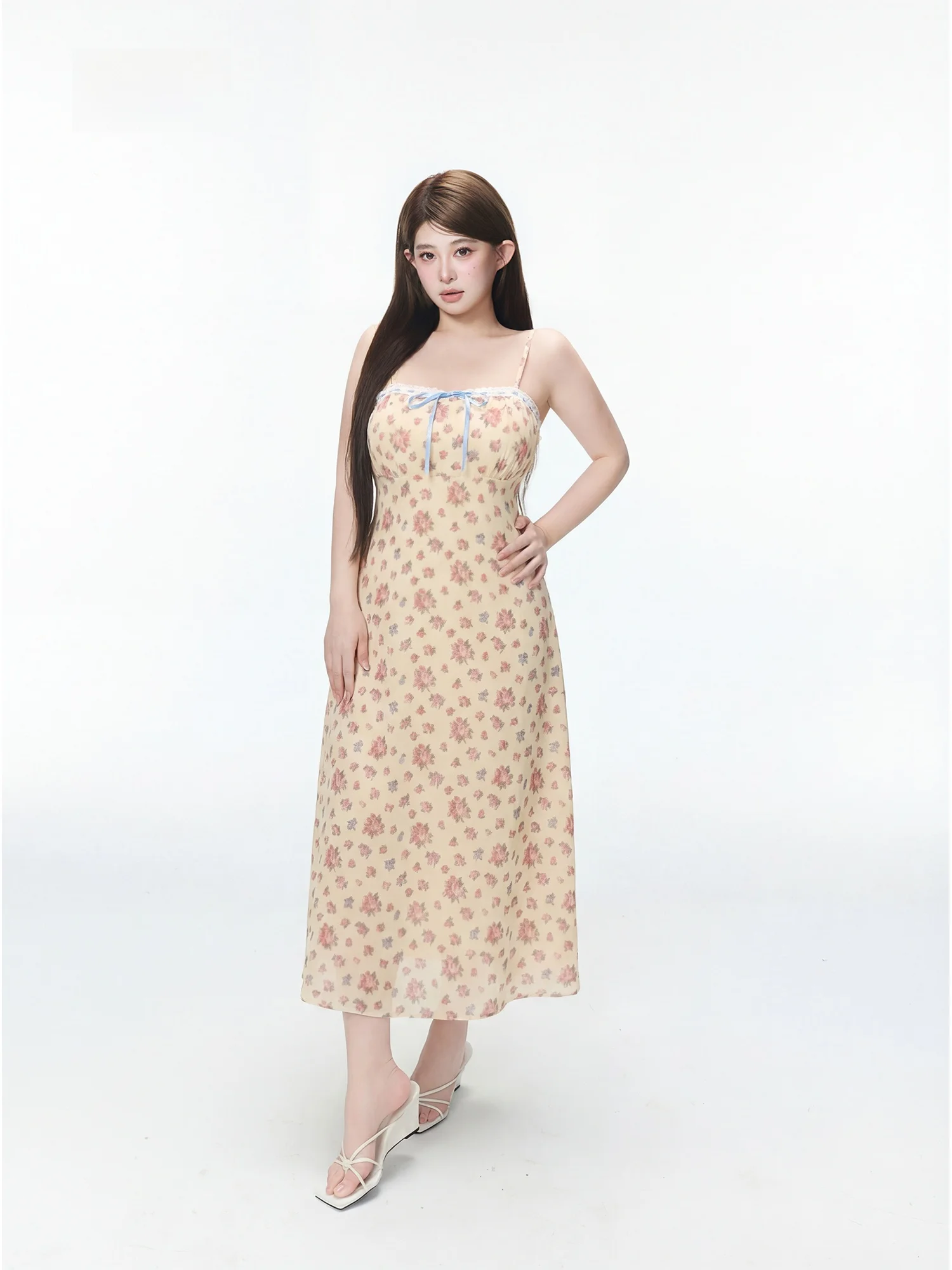 Chic Early Spring Floral A-Line Dress Women's New Style Square Collar Knot Tie Strap Long Dress Elegant High Waist
Chic Early Spring Floral A-Line Dress Women's New Style Square Collar Knot Tie Strap Long Dress Elegant High Waist