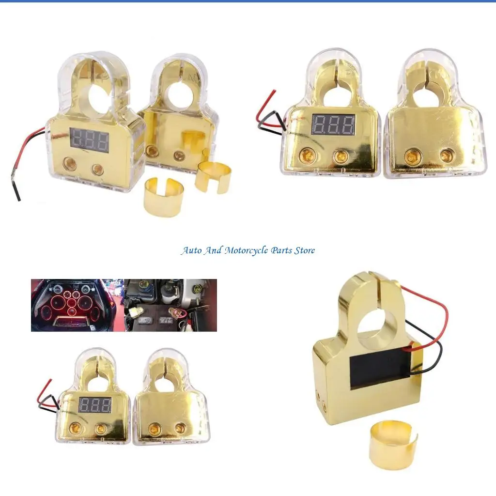 P9FD 0/4/8/10 AWG Battery Terminals Connectors with Voltmeter Battery Post Clamp for Car Caravans Marine Boat
P9FD 0/4/8/10 AWG Battery Terminals Connectors with Voltmeter Battery Post Clamp for Car Caravans Marine Boat