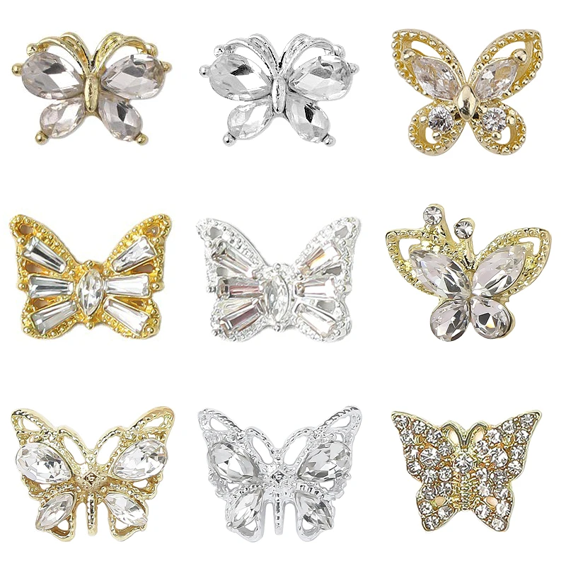 10PCS 3D Luxury Alloy Nail Art Rhinestone Charms Crystal Diamond Butterfly Accessories For Manicure Nails Decoration Supplies X
10PCS 3D Luxury Alloy Nail Art Rhinestone Charms Crystal Diamond Butterfly Accessories For Manicure Nails Decoration Supplies X