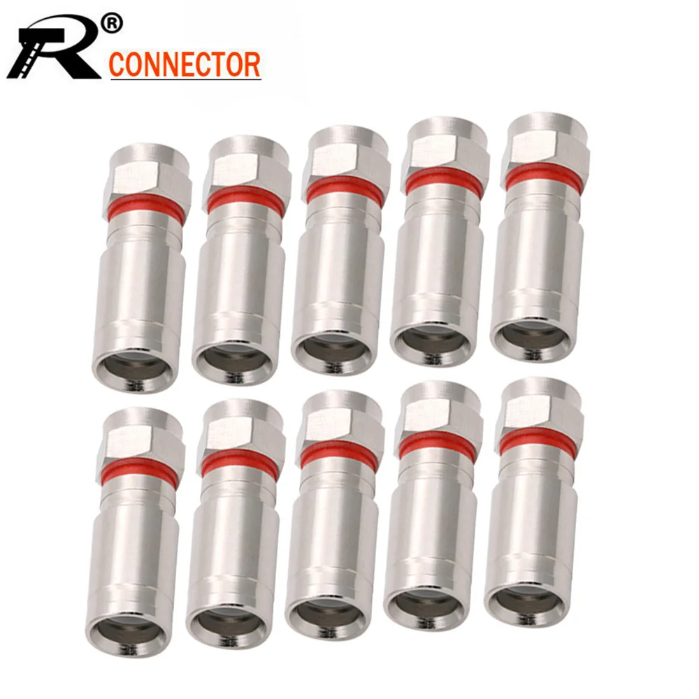 10pcs/lot RG6 Waterproof F Compression Connector F Pressure Connector RF F Coaxial Adapter Wholesales
10pcs/lot RG6 Waterproof F Compression Connector F Pressure Connector RF F Coaxial Adapter Wholesales