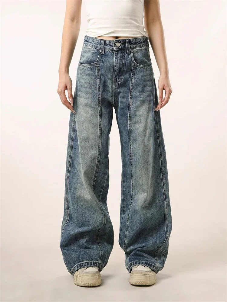 High Waist Wide Legs Trousers Cool Girl Casual Bottoms Female Solid Color Pant Summer Women's Splicing Design Large Size Jeans
High Waist Wide Legs Trousers Cool Girl Casual Bottoms Female Solid Color Pant Summer Women's Splicing Design Large Size Jeans