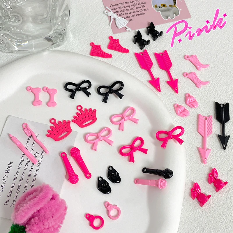 10pcs Cartoon Girl Pink Alloy Bow Crown Princess Pendant Diy Bracelet Necklace Mobile Phone Chain Beaded Accessories Charms
10pcs Cartoon Girl Pink Alloy Bow Crown Princess Pendant Diy Bracelet Necklace Mobile Phone Chain Beaded Accessories Charms
