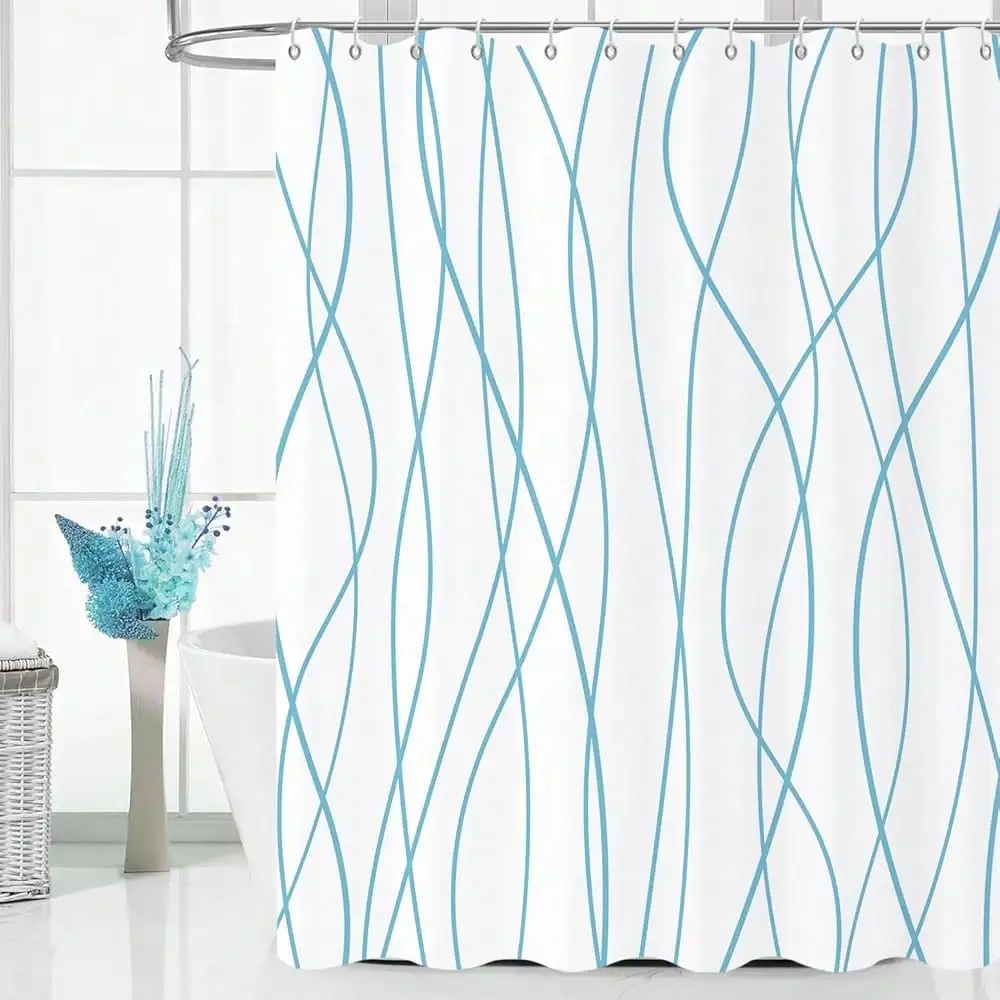 Black And White Striped Shower Curtain, Modern Abstract Geometric Black White Striped Simple Minimalist Art Bathroom Curtain Waterproof Fabric Machine Washable With Hooks, 72" Wx72 L
Black And White Striped Shower Curtain, Modern Abstract Geometric Black White Striped Simple Minimalist Art Bathroom Curtain Waterproof Fabric Machine Washable With Hooks, 72" Wx72 L