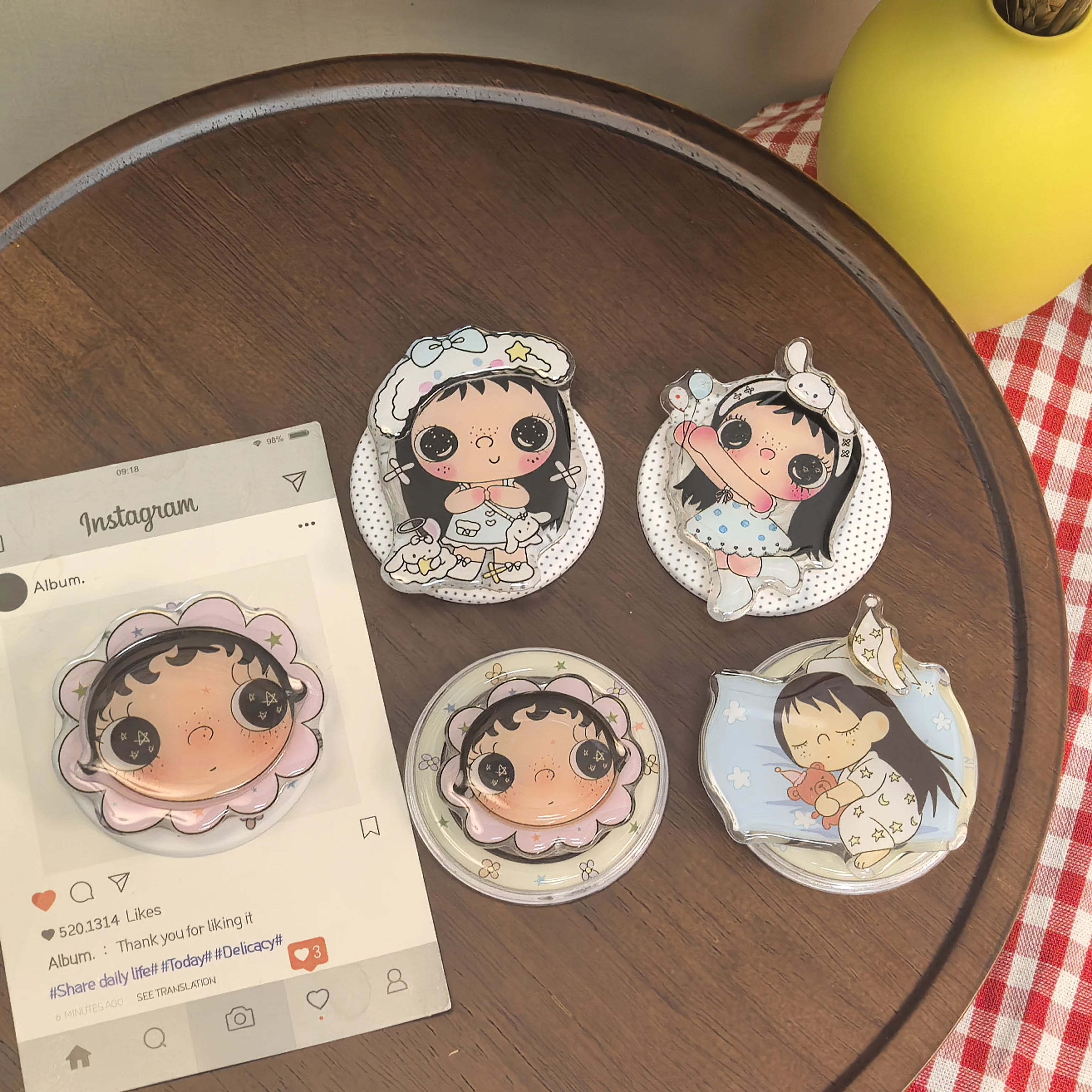 Cute Freckle Big Eye Cartoon Girl For MagSafe Phone Grip Holder Acrylic Removable For Magnetic Pop Socket Anti-drop Bracket
Cute Freckle Big Eye Cartoon Girl For MagSafe Phone Grip Holder Acrylic Removable For Magnetic Pop Socket Anti-drop Bracket