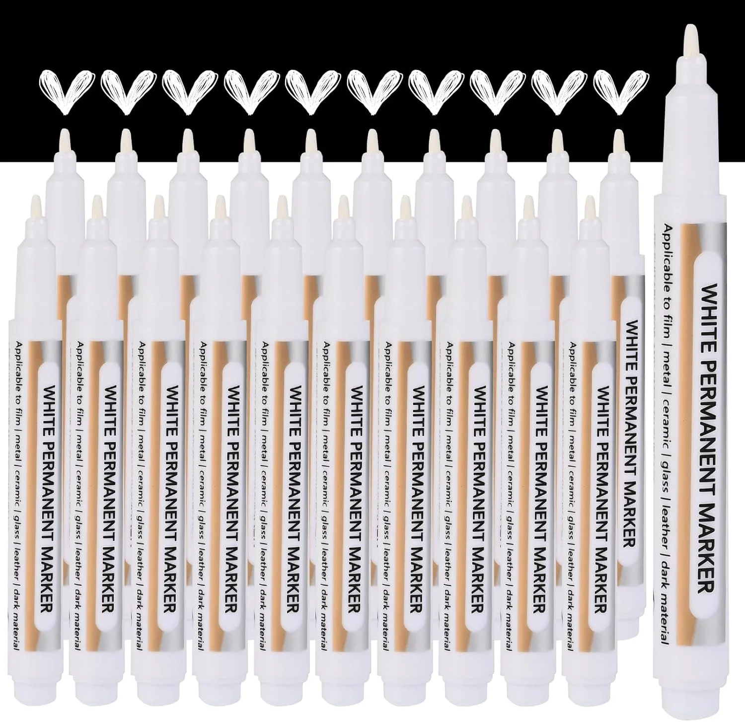 10 White Paint Pen - Waterproof Acrylic Markers, Permanent White Paint Markers for Metal, Glass, Wood, DIY Art Supplies
10 White Paint Pen - Waterproof Acrylic Markers, Permanent White Paint Markers for Metal, Glass, Wood, DIY Art Supplies