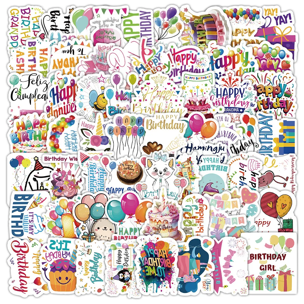 10/60PCS Creative Happy Birthday Cartoon Waterproof Stickers Decoration DIY Notebook Mobile Guitar Suitcase Water Cup Graffiti
10/60PCS Creative Happy Birthday Cartoon Waterproof Stickers Decoration DIY Notebook Mobile Guitar Suitcase Water Cup Graffiti