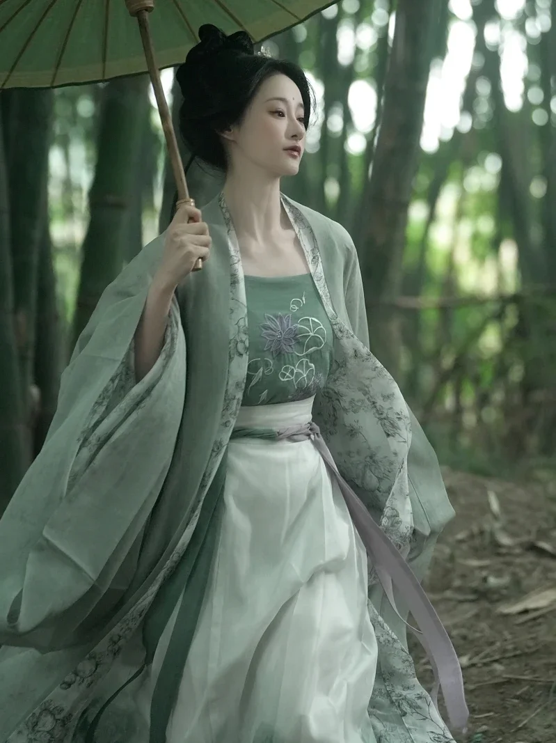 Women's Chinese Traditional Dress Beautiful Green Color Hanfu Cosplay Costume 4pcs Set Fairy Long Dress Photography Clothing
Women's Chinese Traditional Dress Beautiful Green Color Hanfu Cosplay Costume 4pcs Set Fairy Long Dress Photography Clothing