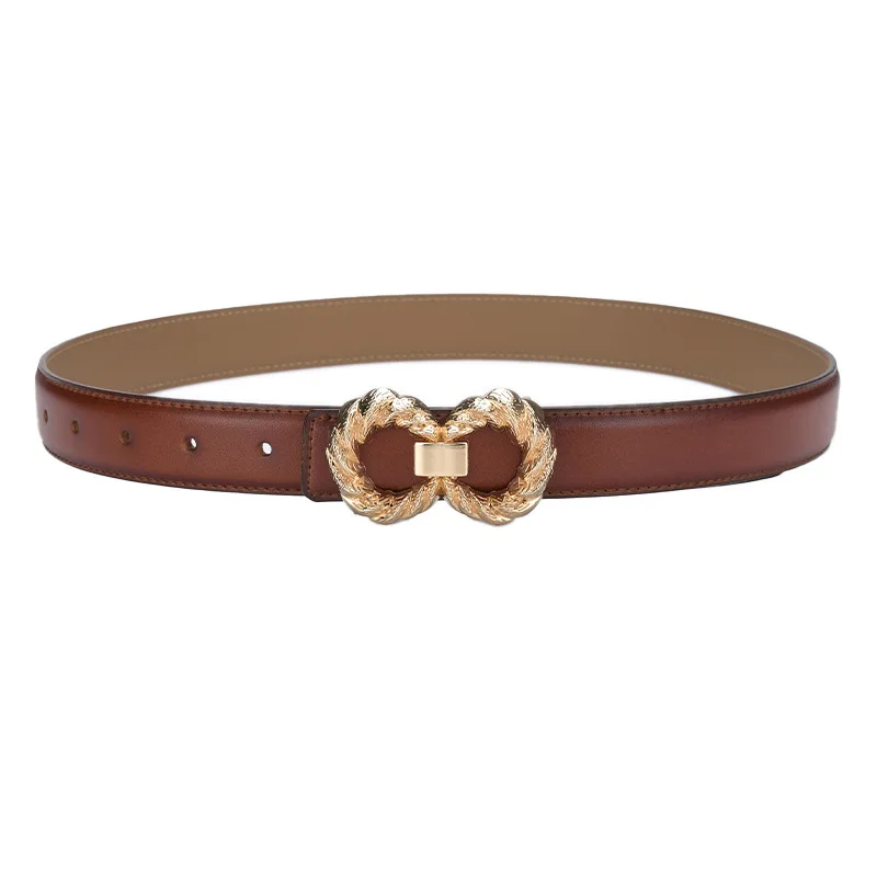 Двухслойный женский модный и универсальный ремень из воловьей кожи, летняя декоративная юбка из натуральной кожи, джинсы, простой ремень
Двухслойный женский модный и универсальный ремень из воловьей кожи, летняя декоративная юбка из натуральной кожи, джинсы, простой ремень