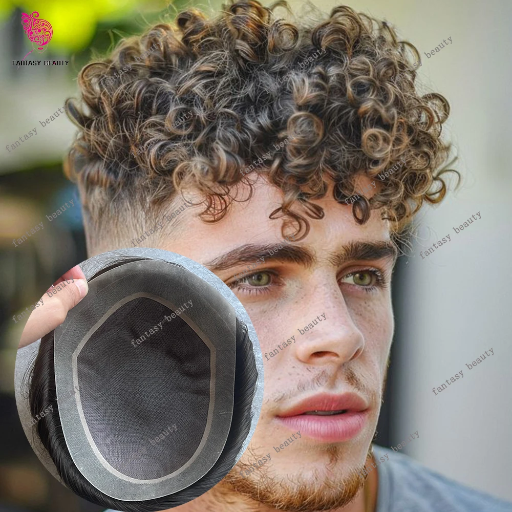 Undetectable Afo Men Jet Black 18mm Curly Fine Mono Brown Male Toupee Natural Hairline System Men's Curly Human Hair Prosthesis
Undetectable Afo Men Jet Black 18mm Curly Fine Mono Brown Male Toupee Natural Hairline System Men's Curly Human Hair Prosthesis